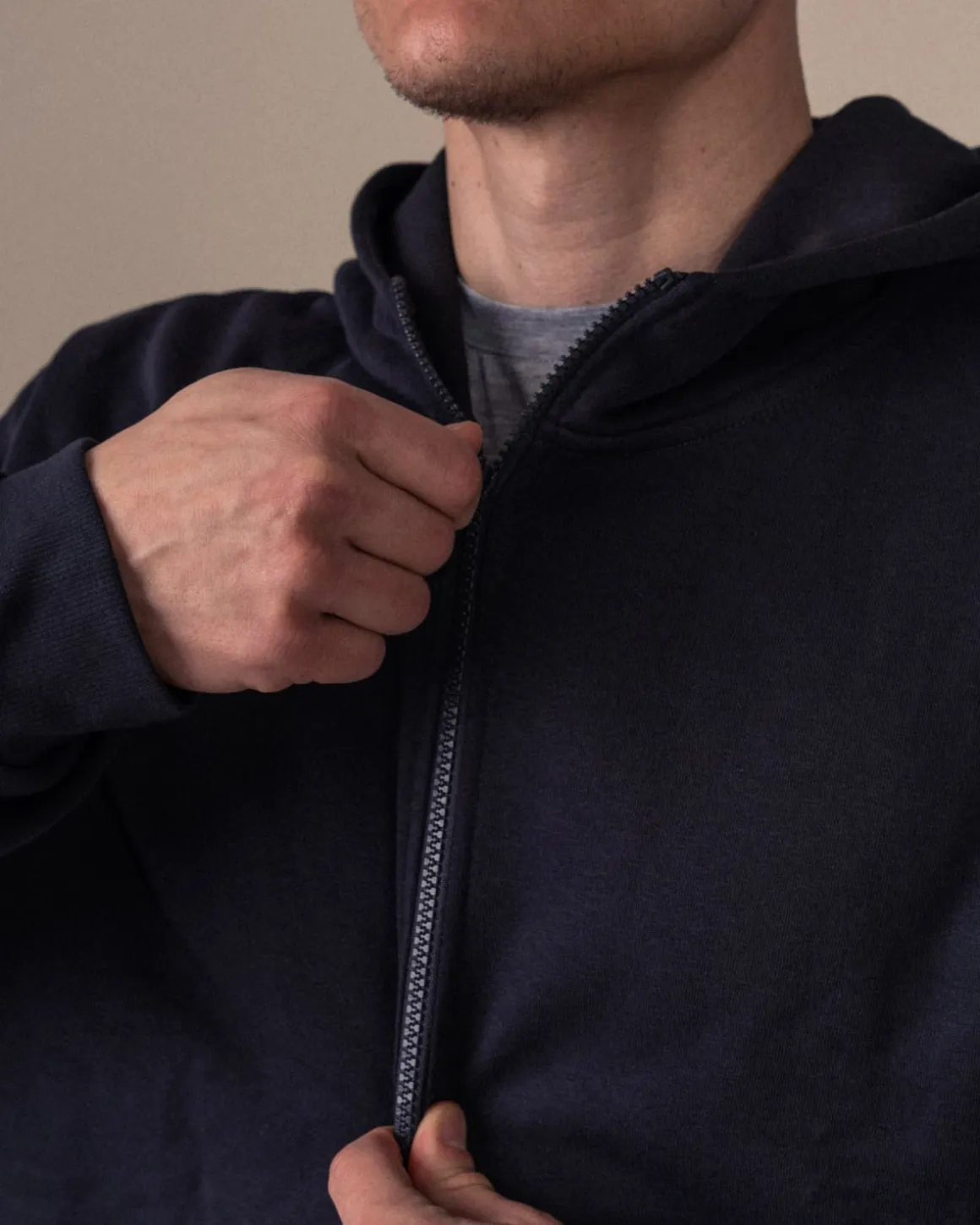 Off Duty Zip Hoodie M Black Charcoal