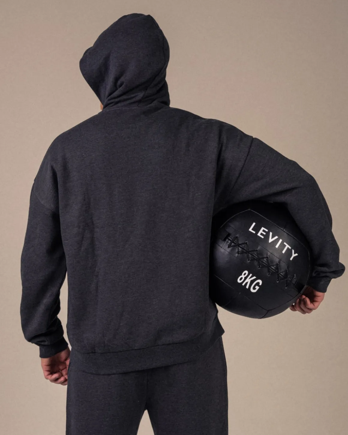 Off Duty Zip Hoodie M Dark Grey Marl