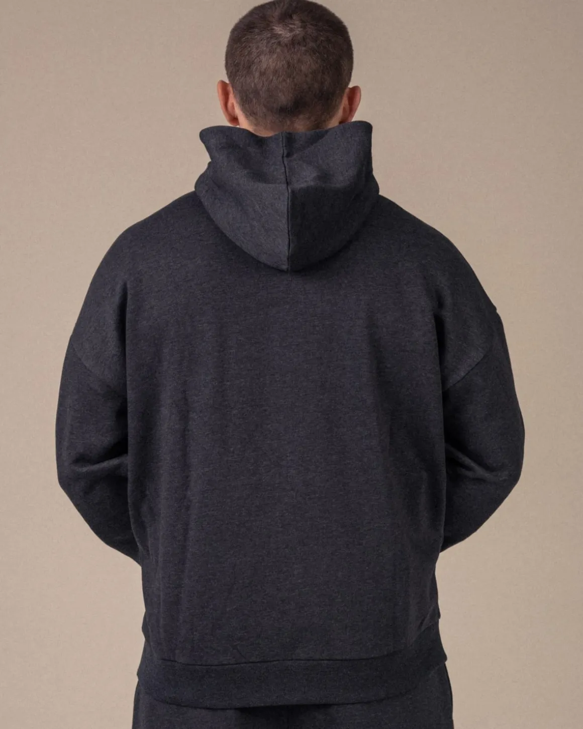 Off Duty Zip Hoodie + Sweatpants Dark Grey Marl SET