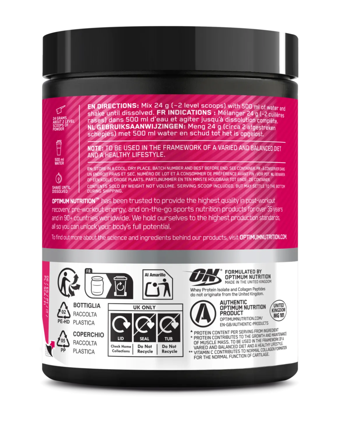 ON Clear Whey Collagen 240g