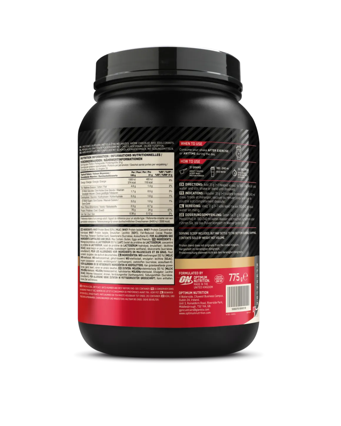 ON 100% Whey Gold Standard 780/768g