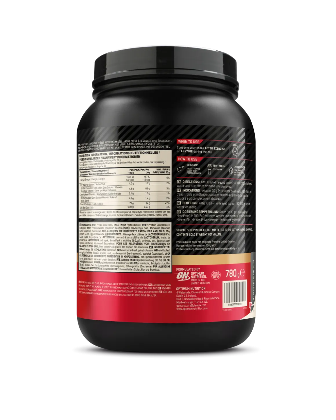 ON 100% Whey Gold Standard 780/768g