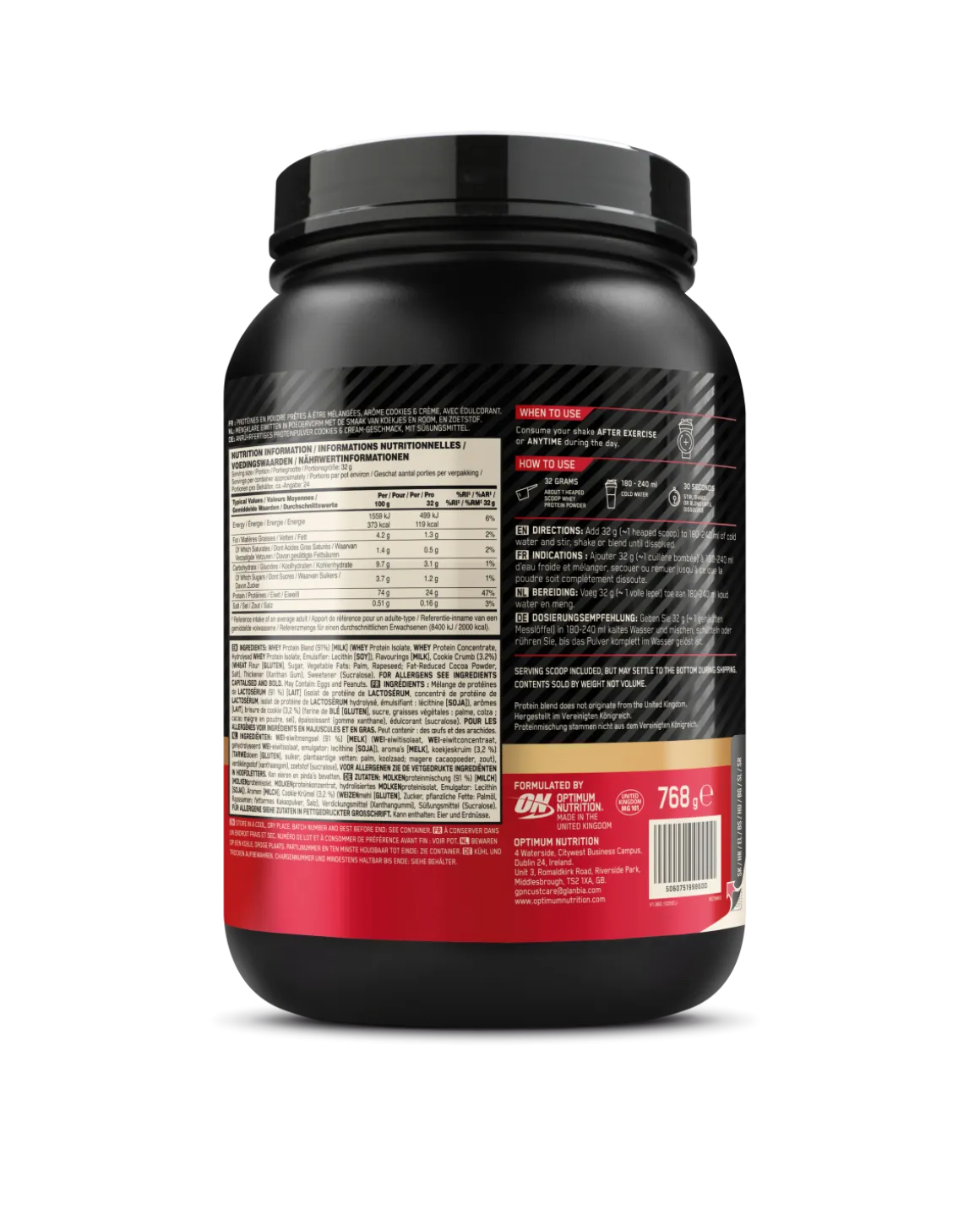 ON 100% Whey Gold Standard 780/768g
