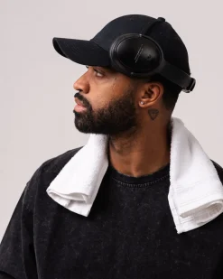 Oversized Cotton T-Shirt M Black Washed