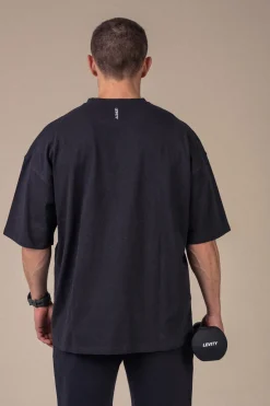 Oversized Cotton T-shirt M Black Charcoal
