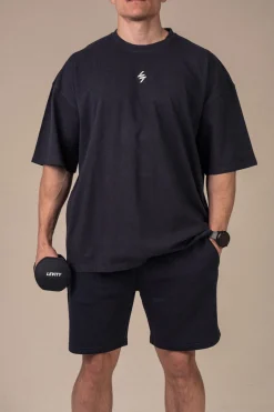 Oversized Cotton T-shirt M Black Charcoal