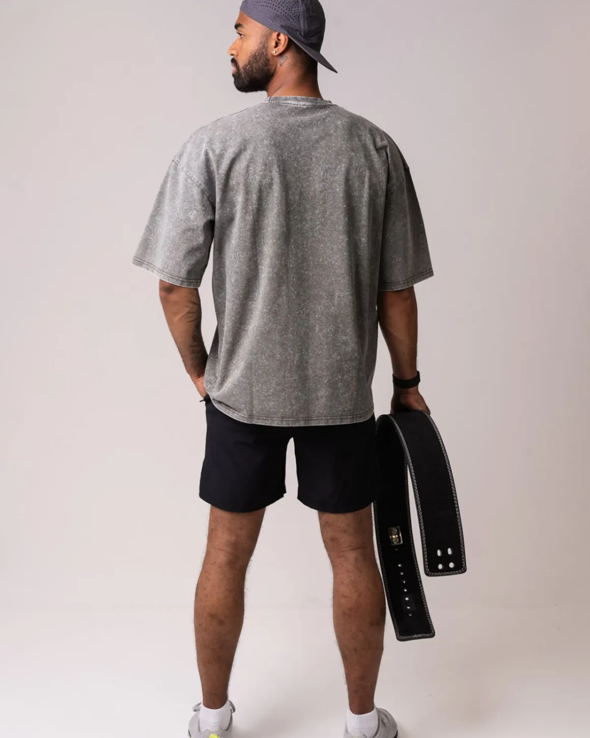 Oversized Cotton T-Shirt M Green Washed