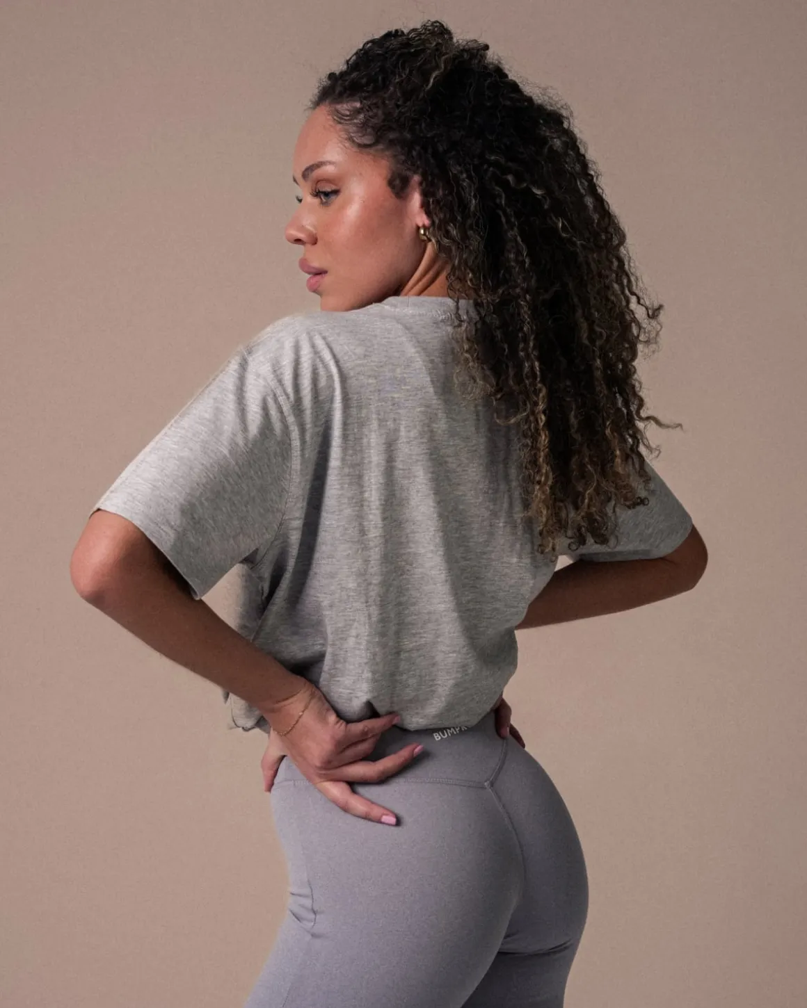 Oversized T-shirt Grey Marl/Pilates