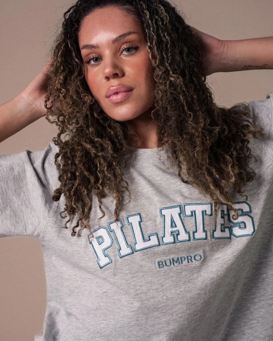 Oversized T-shirt Grey Marl/Pilates