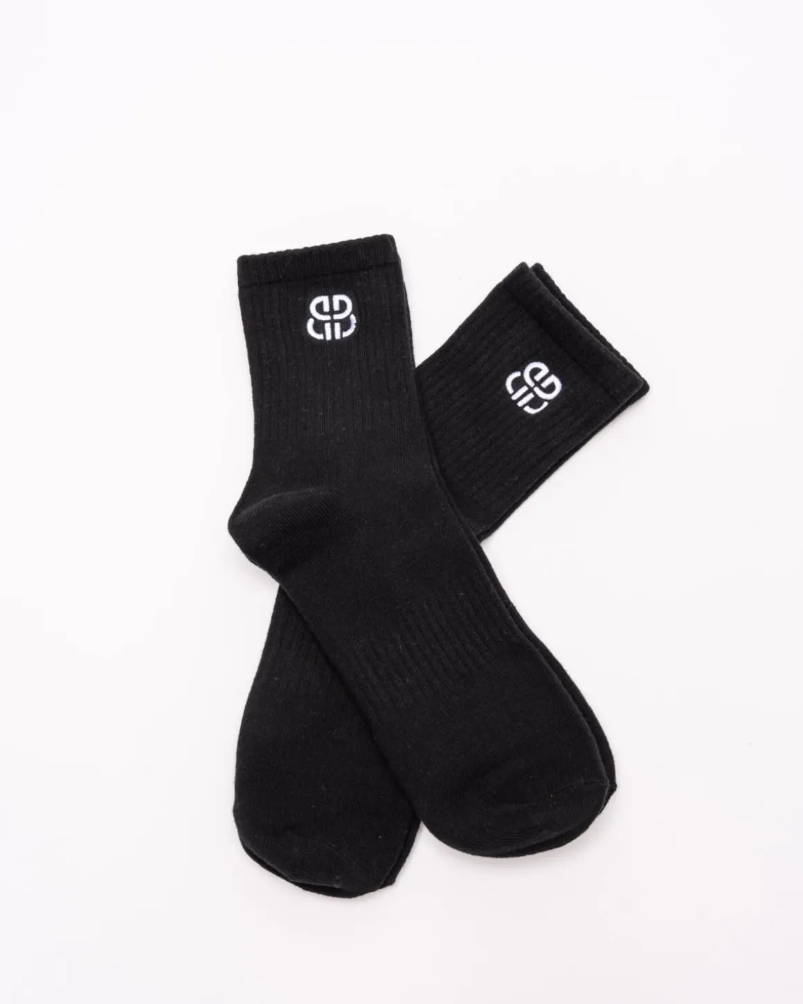 2-pack Crew Socks Black Monogram
