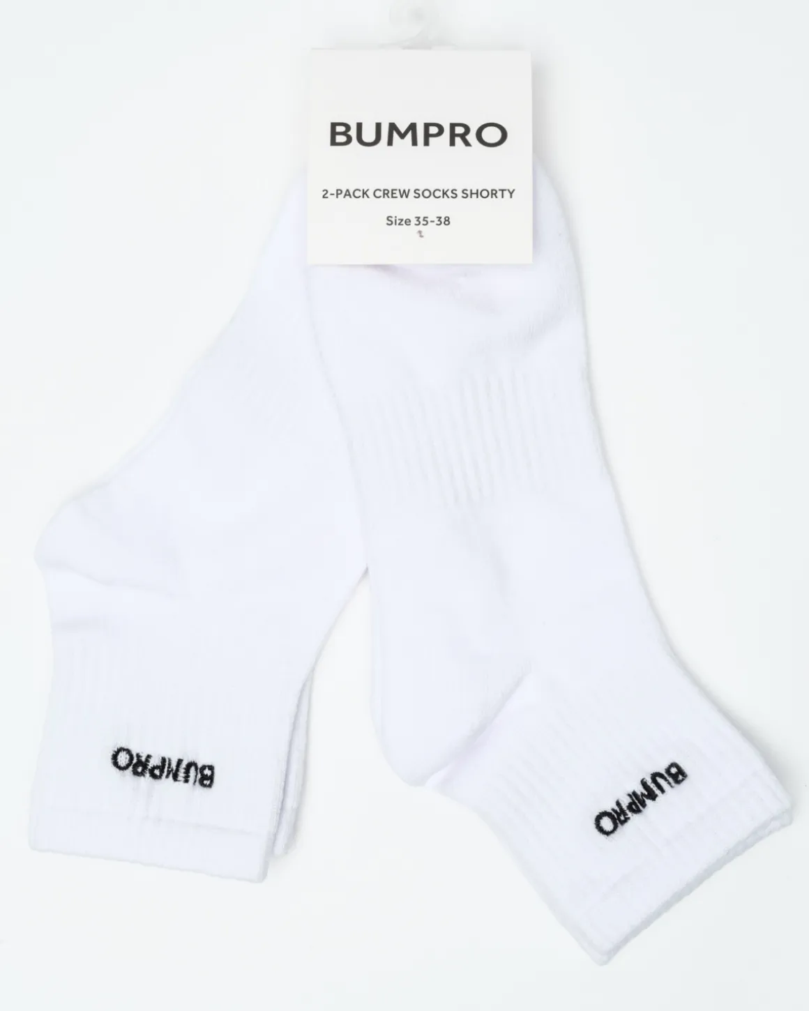 2-pack Crew Socks Shorty White Logo