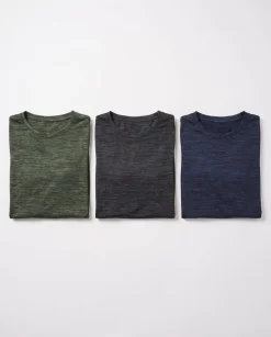 3-pack Essential Marl Long Sleeve Grey/Green/Blue