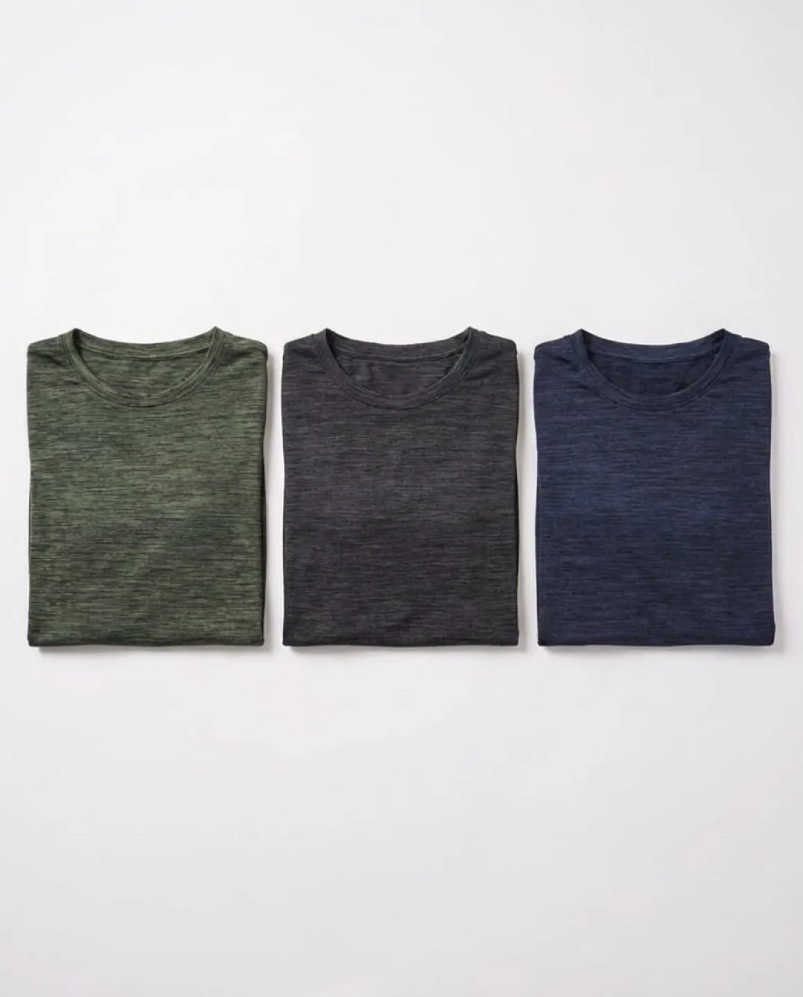 3-pack Essential Marl Long Sleeve Grey/Green/Blue