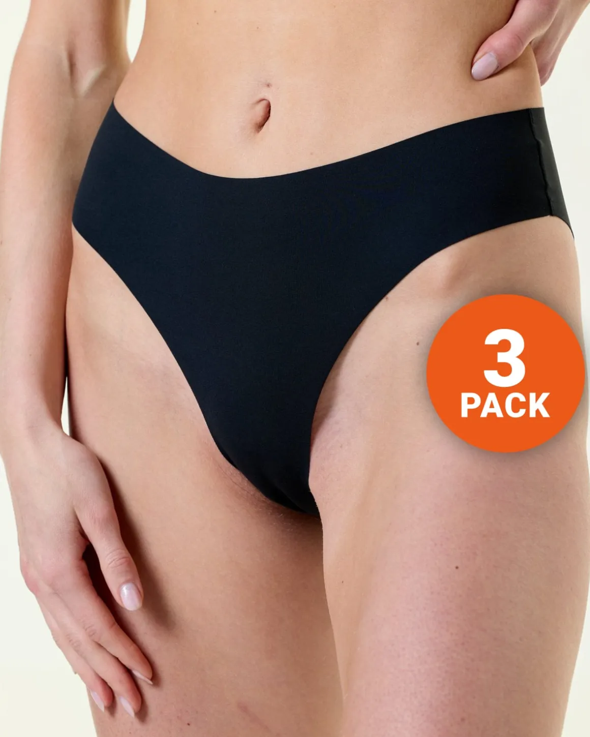 3-pack Invisible Brief Black
