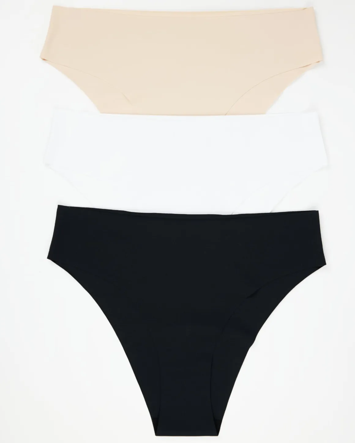 3-pack Invisible Brief Black/White/Sand