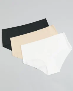 3-pack Invisible Hipster Black/White/Sand