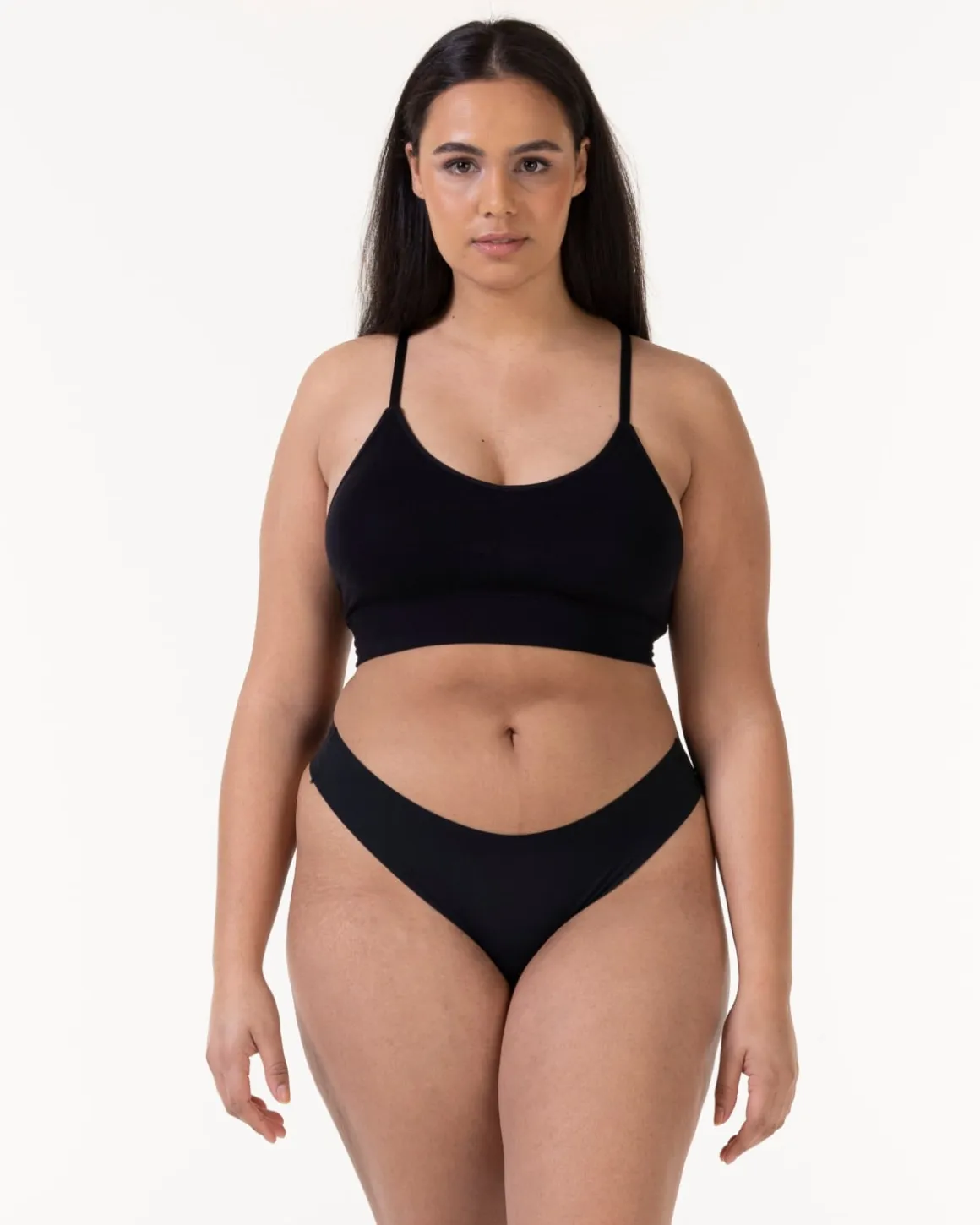 3-pack Invisible Thong Black/White/Sand