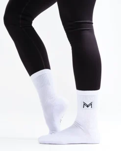 10-PACK mywhy Crew Socks White Unisex
