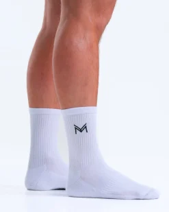 10-PACK mywhy Crew Socks White Unisex