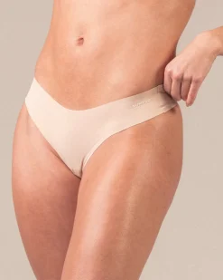 3-pack No Show Thong Black/White/Sand