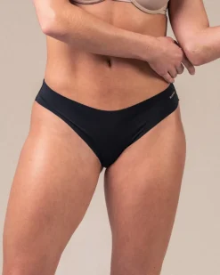 3-pack No Show Thong Black/White/Sand