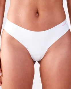 3-pack No Show Thong Pink/Blue/White