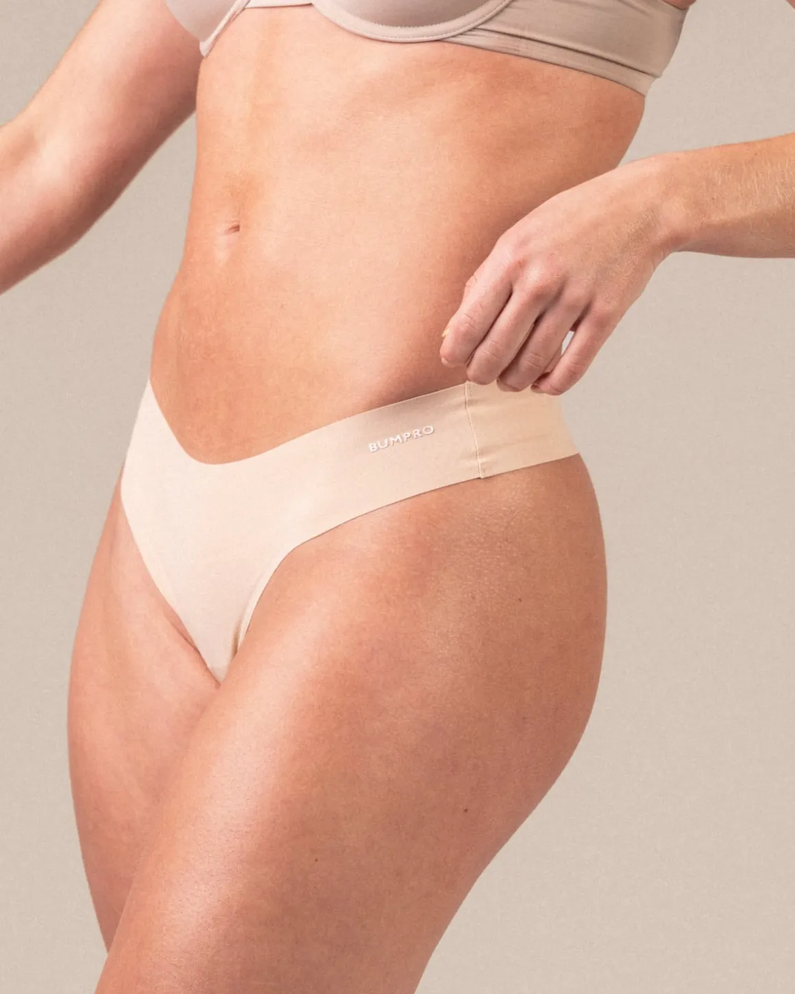 3-pack No Show Thong Sand