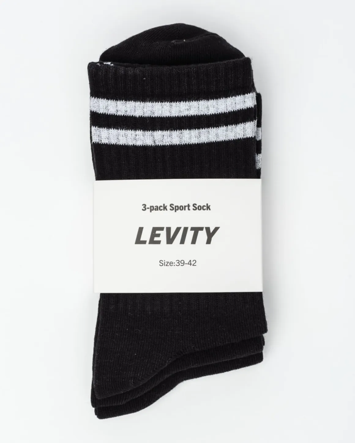 3-pack Sport Sock Black Stripe