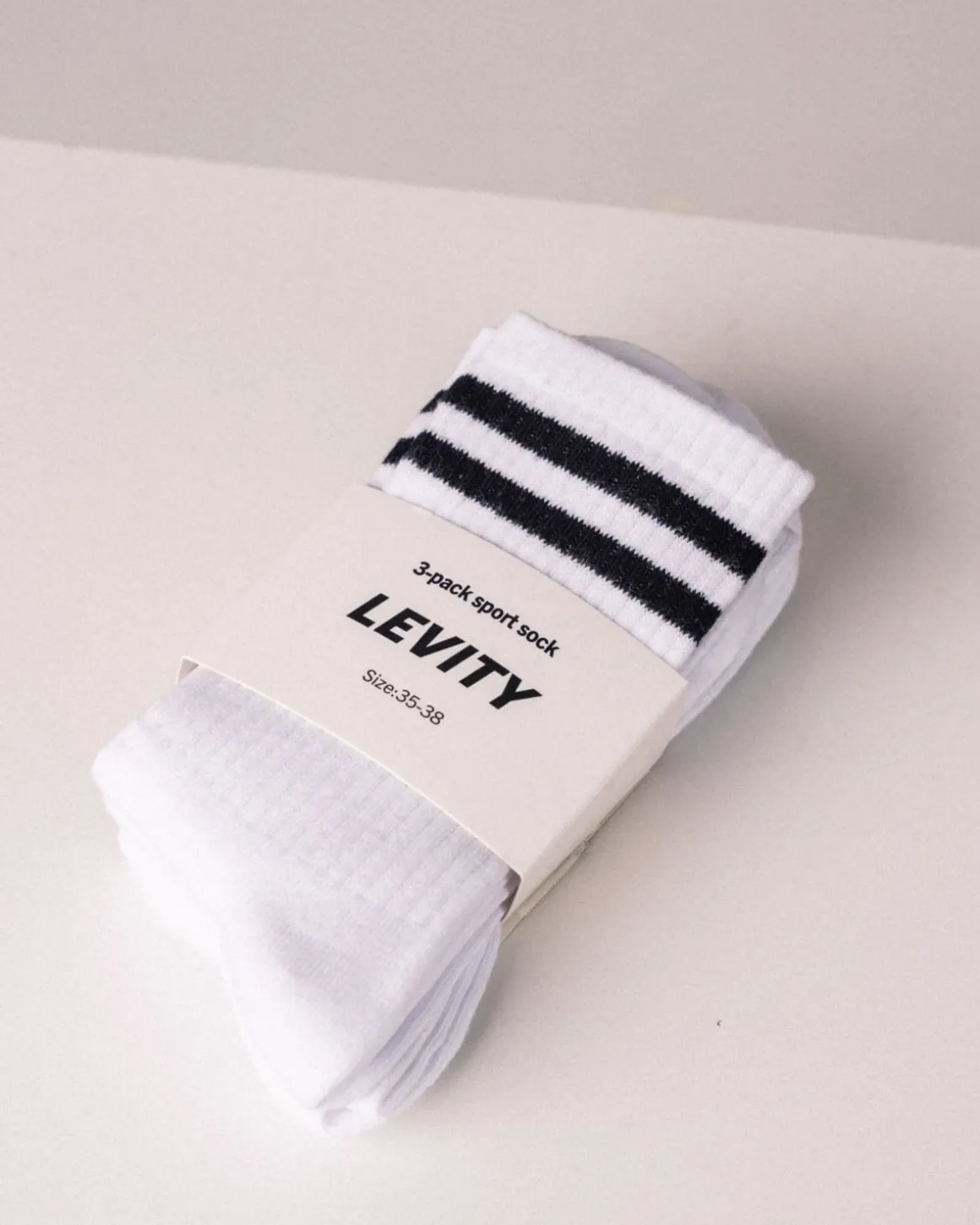 3-pack Sport Sock White Stripe