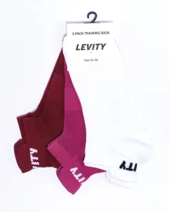 3-pack Training Sock White/Pink/Burgundy