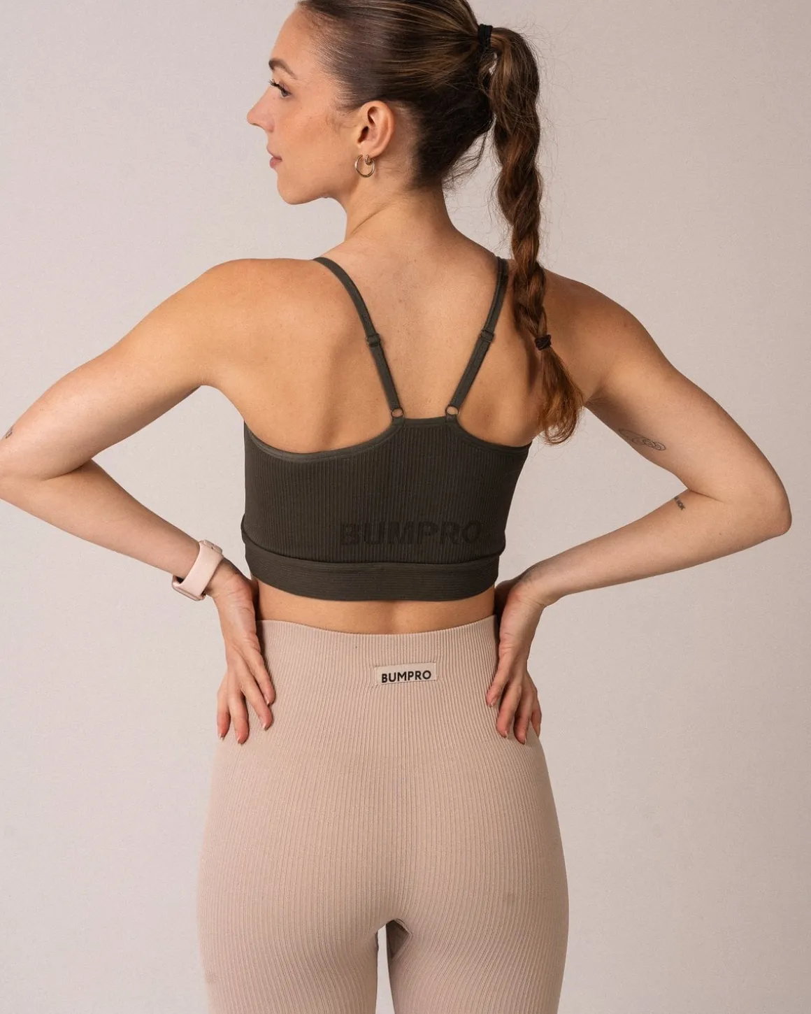 Perfect Rib Bra Black + Green 2-PACK