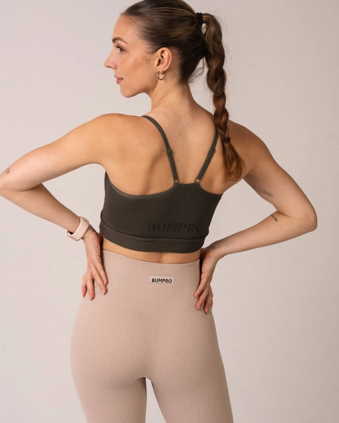 Perfect Rib Bra Green + Perfect Rib Tighs Green