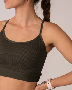 Perfect Rib Bra Green + Perfect Rib Tighs Green