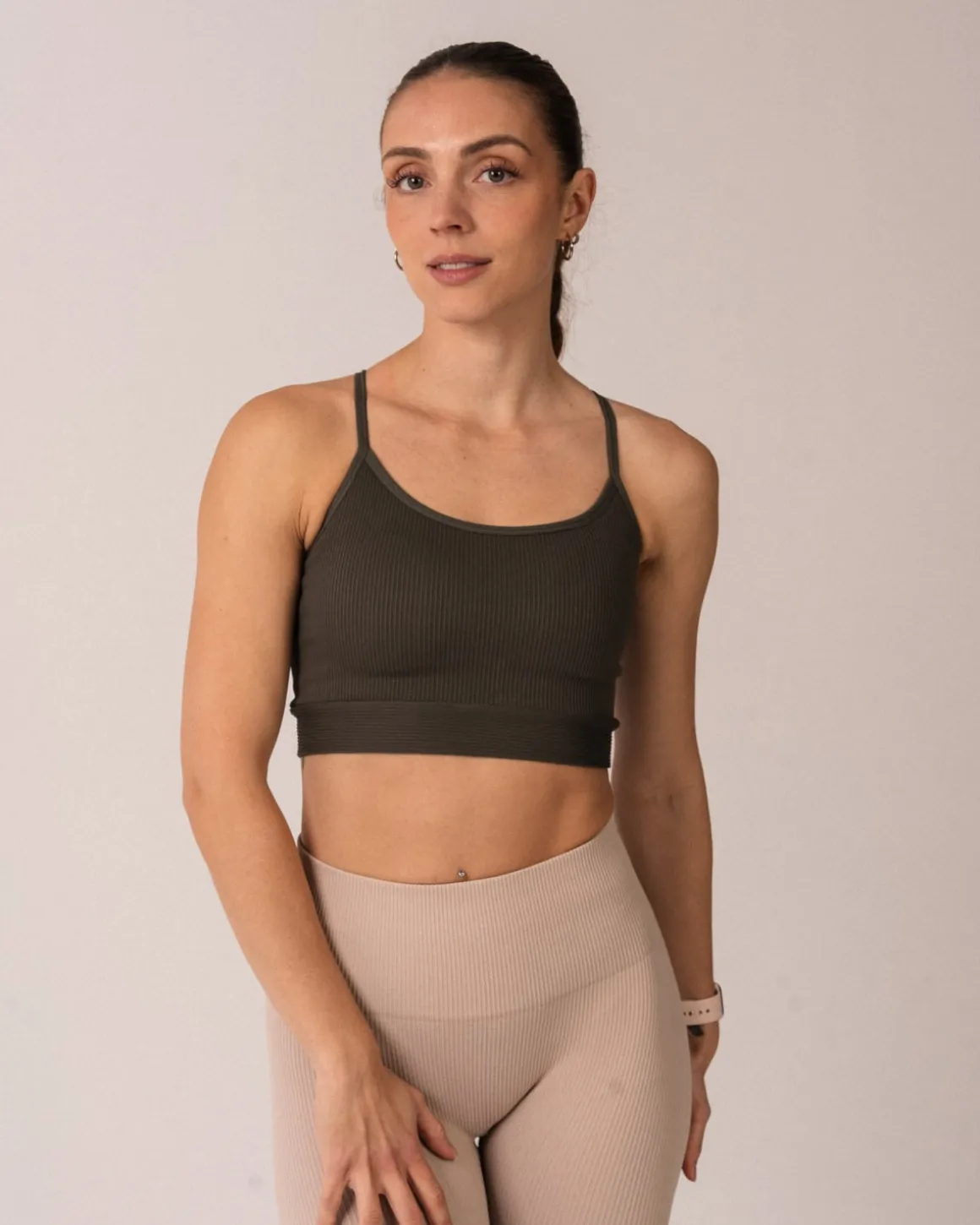 Perfect Rib Bra Military Green