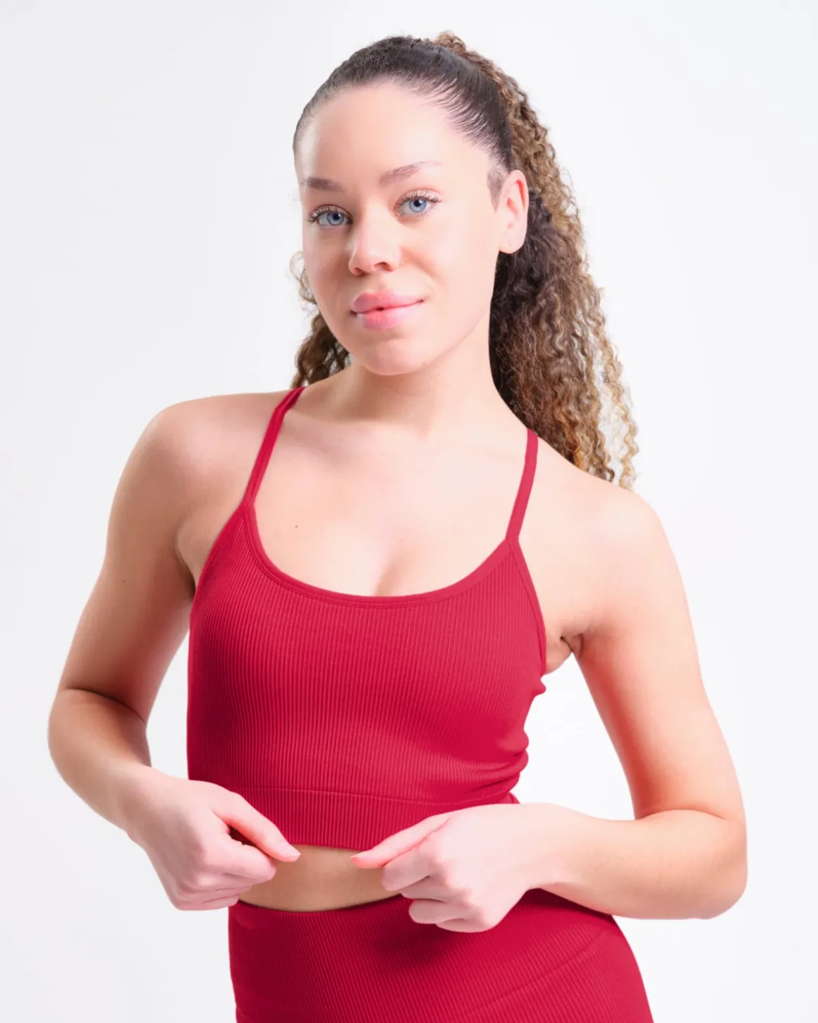 Perfect Rib Bra Red Chili