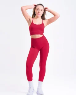 Perfect Rib Bra Red Chili
