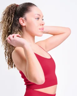 Perfect Rib Bra Red Chili