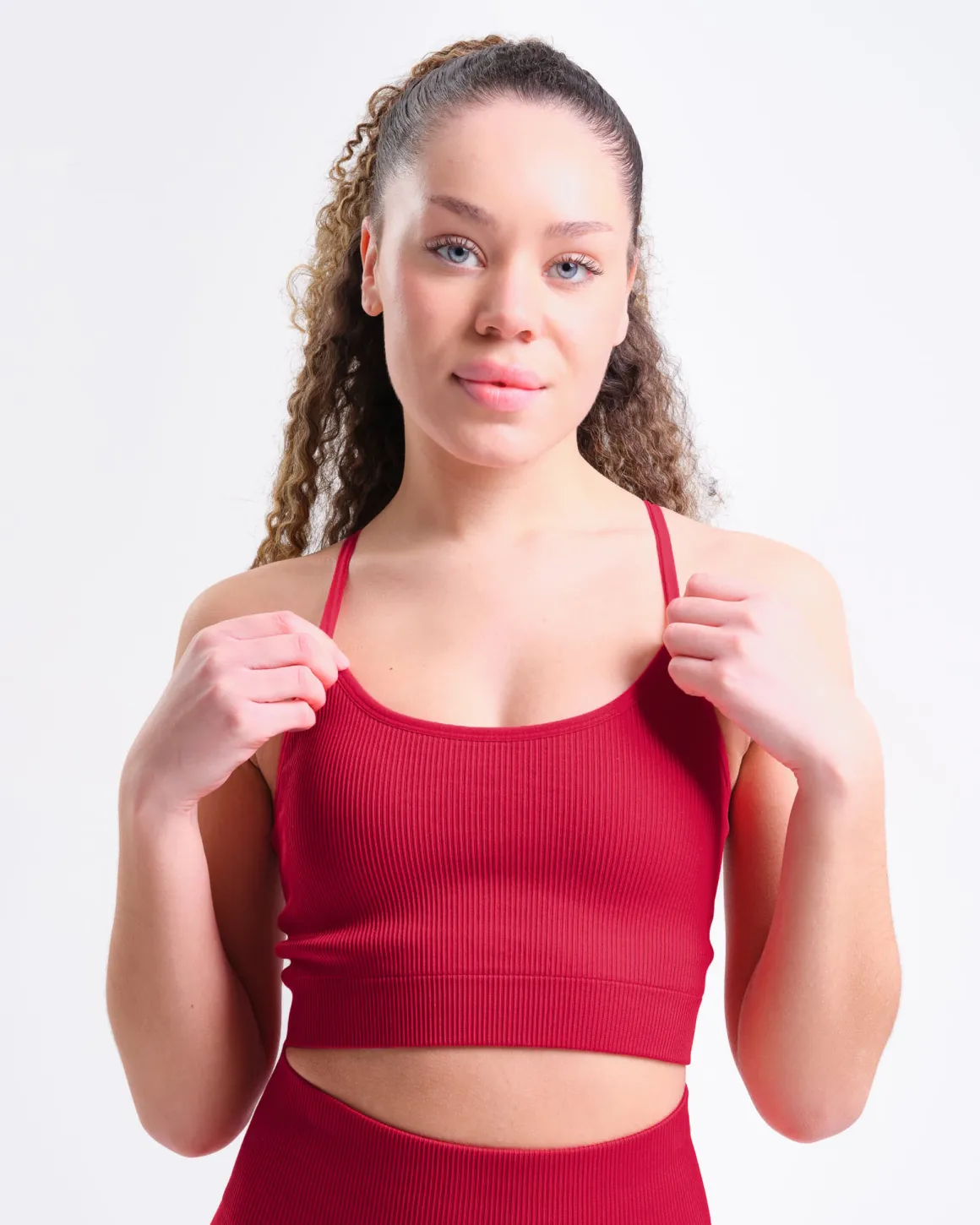 Perfect Rib Bra Red Chili