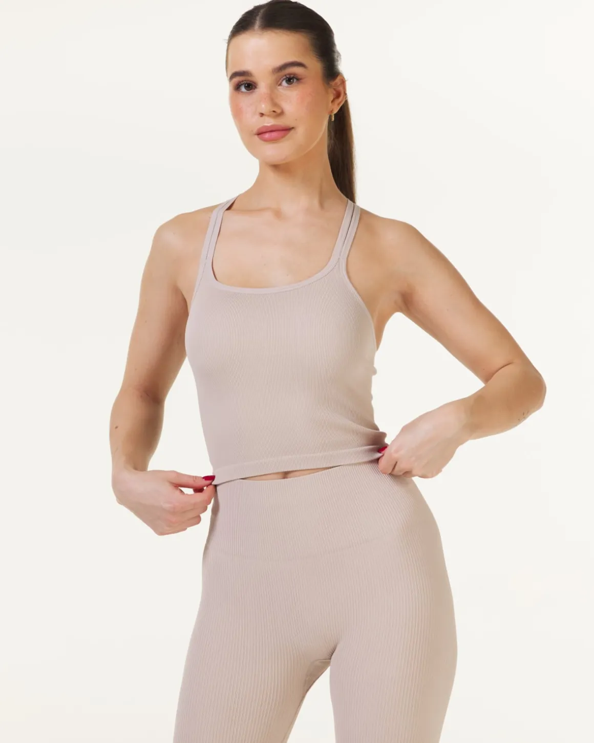Perfect Rib Croptop Beige