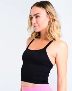 Perfect Rib Crop Top Black