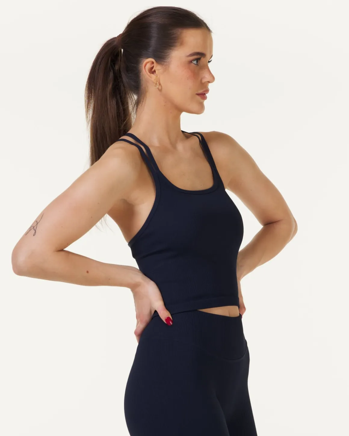 Perfect Rib Croptop Navy