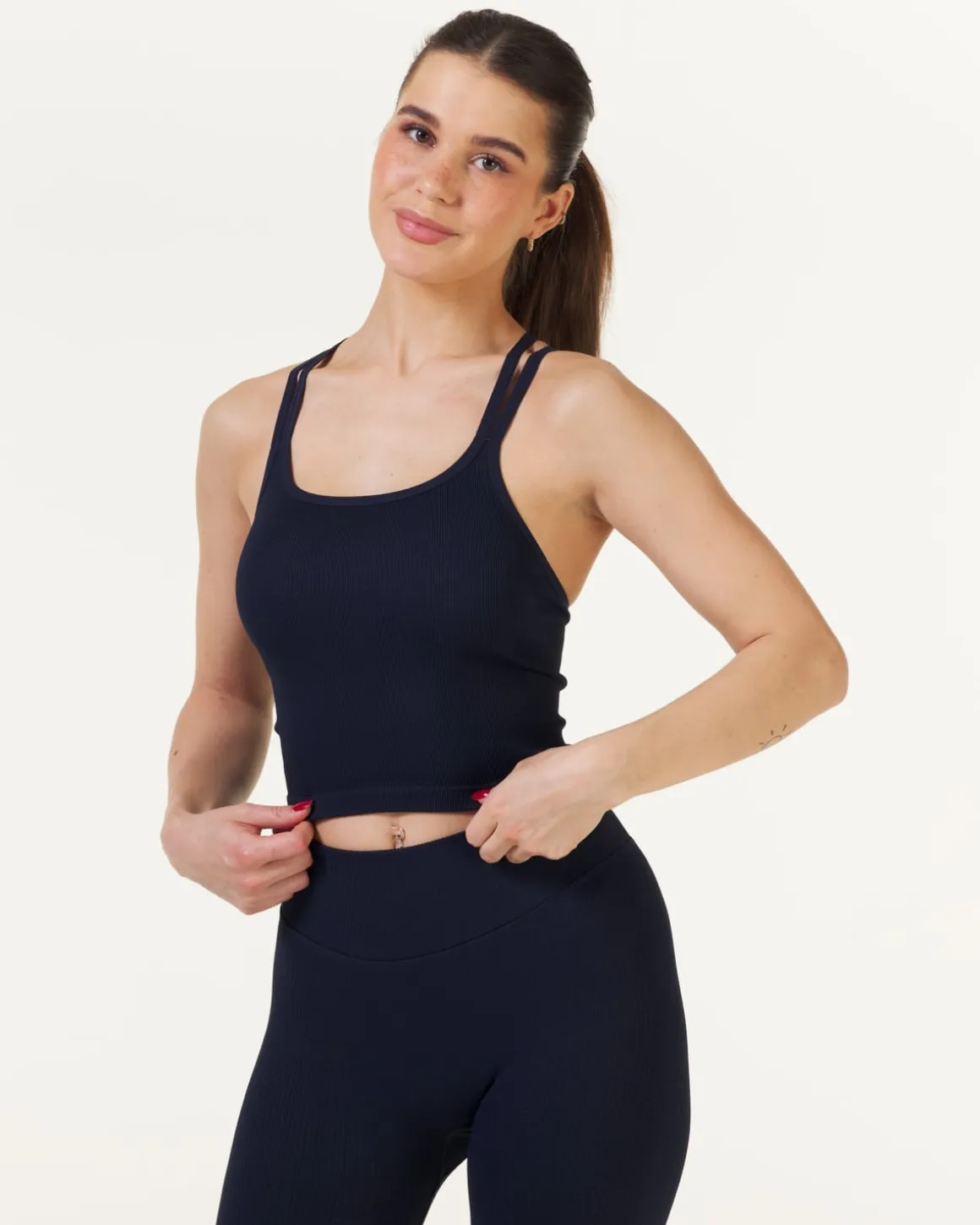 Perfect Rib Croptop Navy