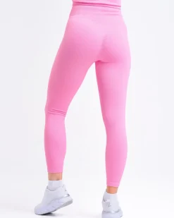 Perfect Rib Crop Top + Perfect Rib Scrunchie Tights Pink Bubblegum SET