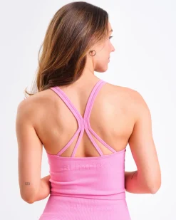 Perfect Rib Crop Top Pink Bubblegum