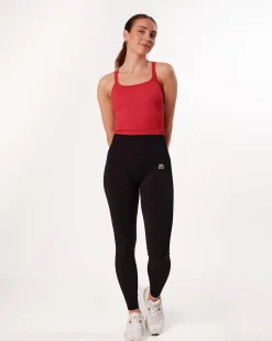 Perfect Rib Crop Top Red Salsa