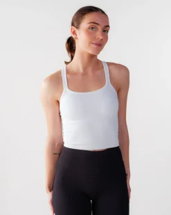 Perfect Rib Crop Top White