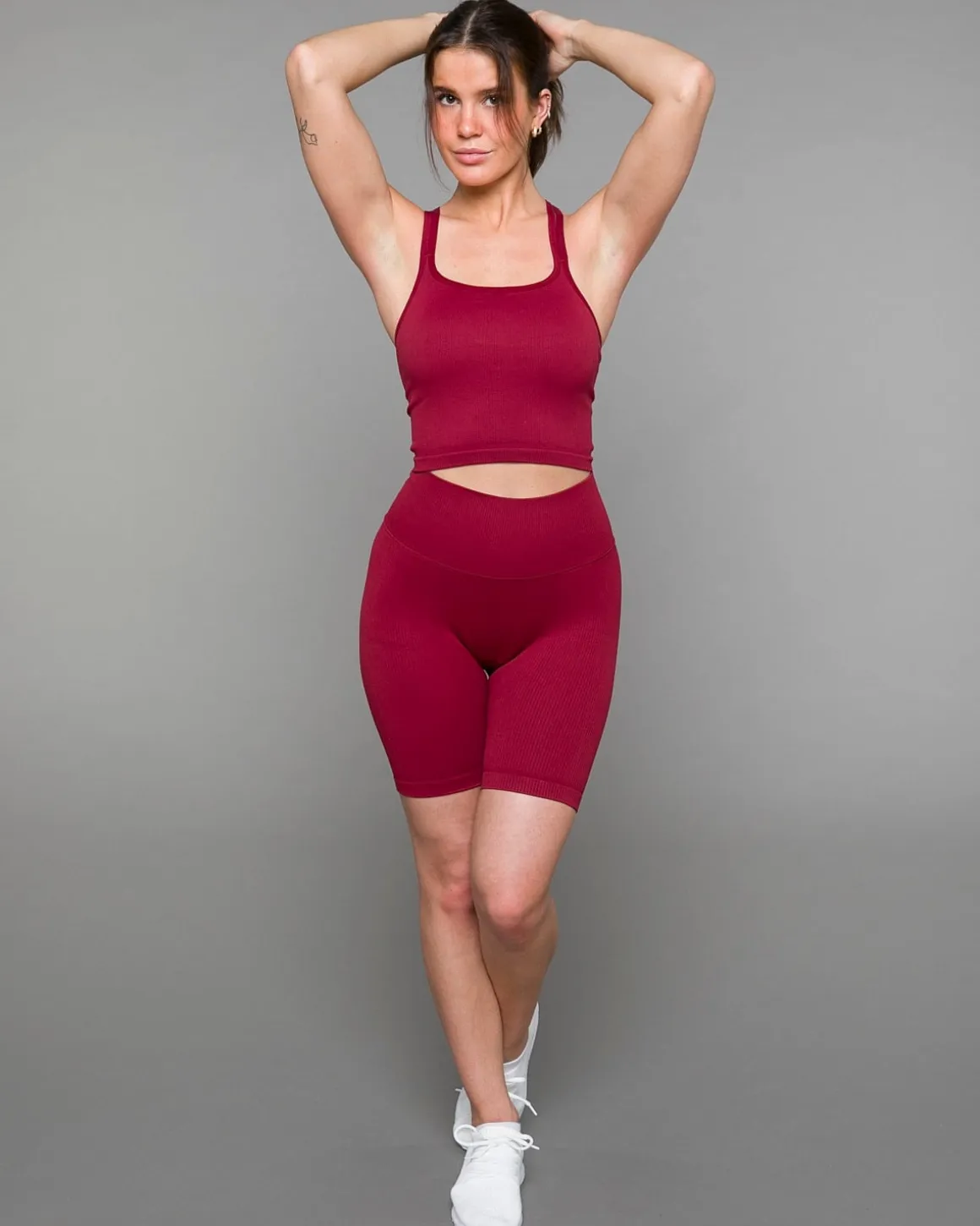 Perfect Rib Croptop Wine