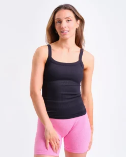 Perfect Rib LS Frill + Perfect Rib Tights Black SET