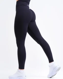 Perfect Rib Racer Tank + Contour Seamless Tights Black SETT