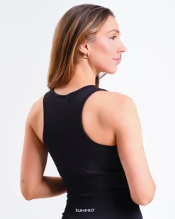 Perfect Rib Racer Tank + Contour Seamless Tights Black SETT